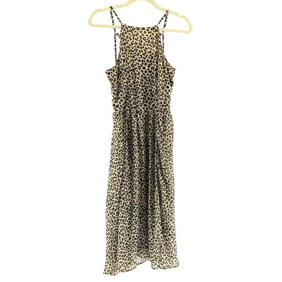 Abercrombie & Fitch Daphne BROWN LEOPARD Animal Print BOHO Slip Dress WOMENS S - Picture 2 of 9